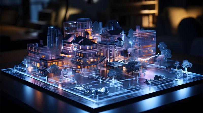 Computer generated image of an AI built construction to support Building Information Modeling article