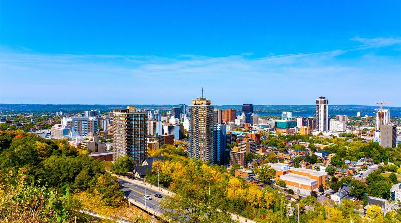 Skyline view of Hamilton, Ontario, to support construction boom article