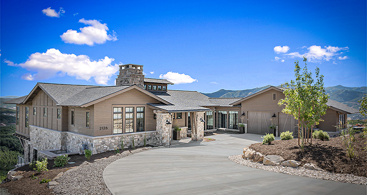 a luxury ranch-style home located at 2126 E Wrangler Dr in Hideout, Utah.