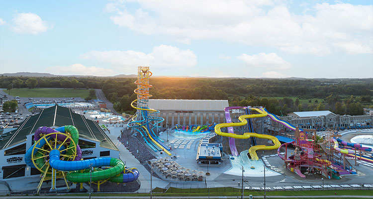 shows Mt. Olympus Water & Theme Park Resort in Wisconsin Dells, USA