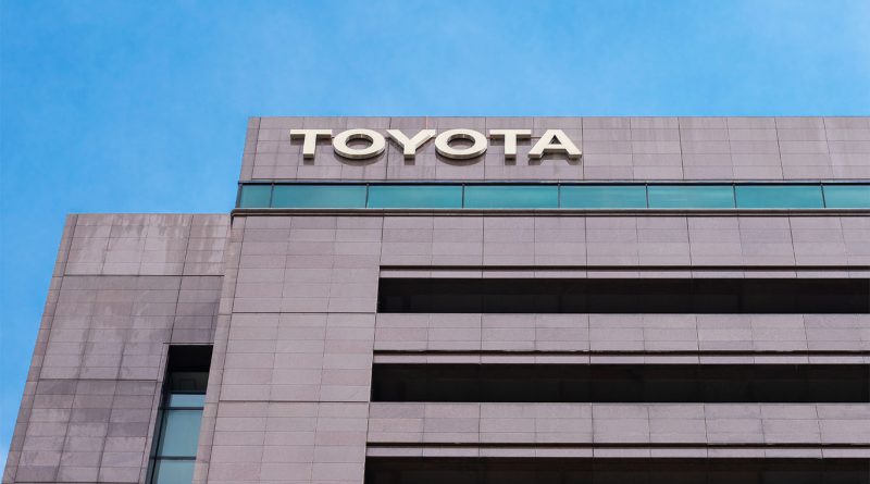 Toyota employee working on EV battery assembly inside Liberty, North Carolina, facility