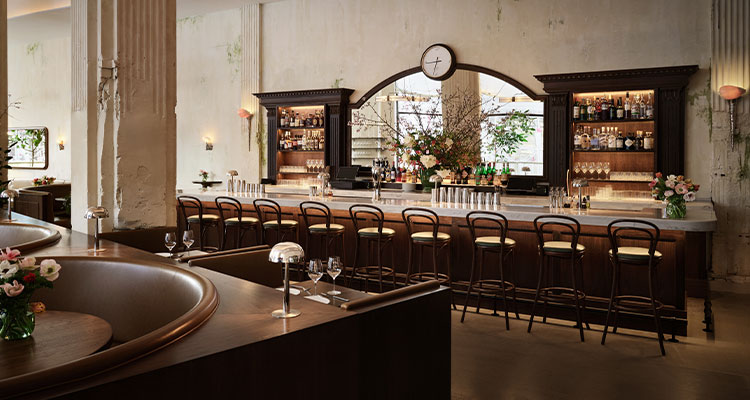 the interior of The Bar at Leon's NYC