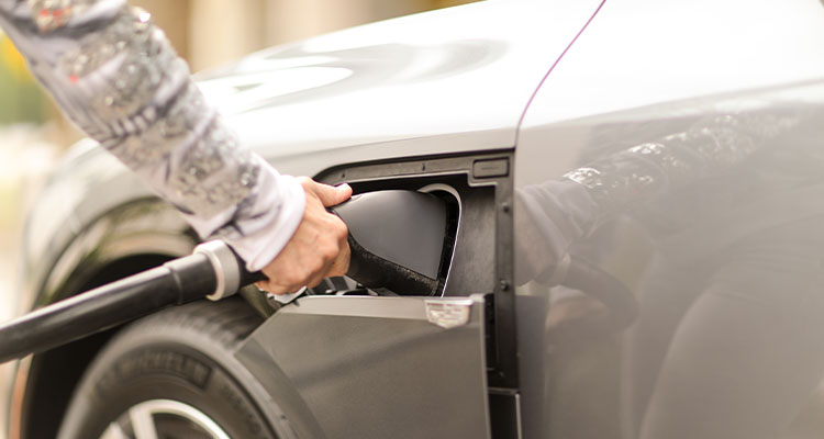 an electric vehicle (EV) being charged.