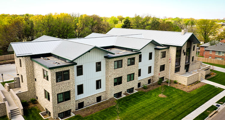 a large, modern multi-story building
