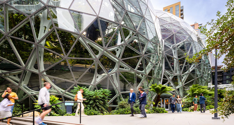 the Amazon Spheres located in Seattle, Washington.
