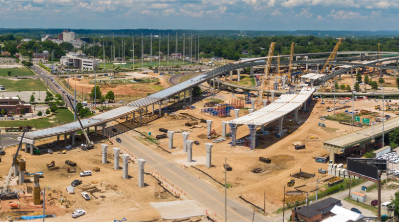 Freeway under construction in Downtown, Birmingham, Alabama
