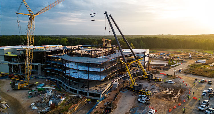 the construction site of the Trilith LIVE entertainment complex in Fayetteville, Georgia.